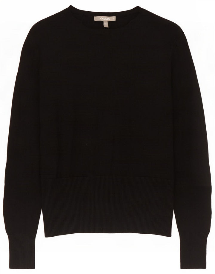 Oasis Damen-Pullover mit V-Ausschnitt, UK 14, mittelschwarz, Polyester