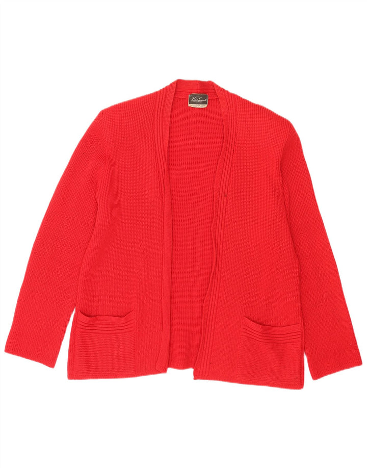 Luisa Spagnoli Offener Damen-Cardigan-Pullover UK 16 Große rote Wolle