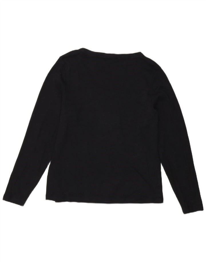 Marks & Spencer Damen Top Langarm UK 20 2XL Schwarz Baumwolle