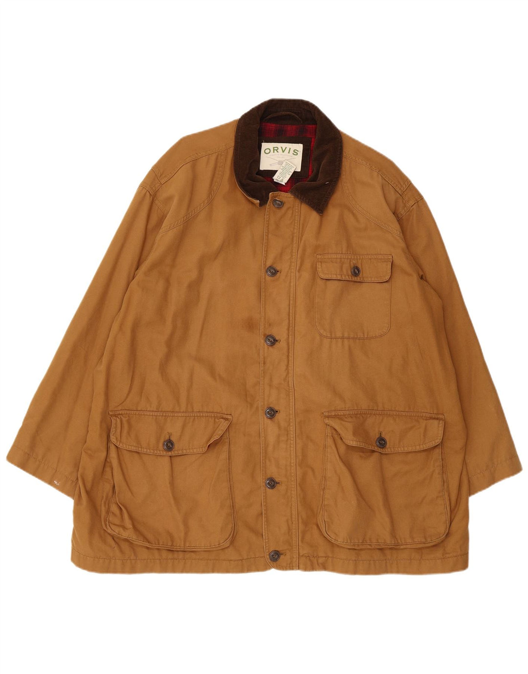 Orvis Herren-Utility-Jacke UK 44 2XL Braune Baumwolle