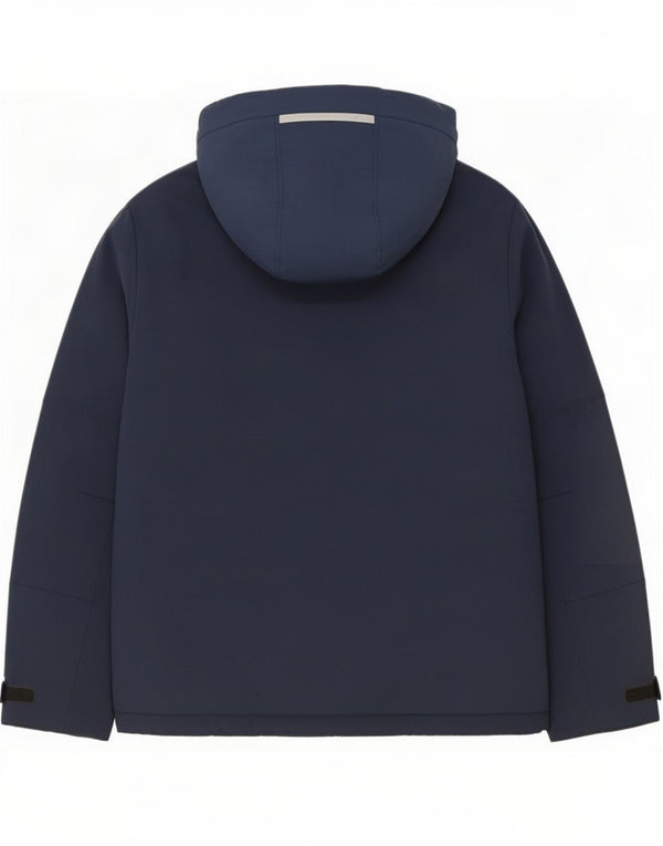 Michael Kors Mens Hooded Sherpa Windbreaker Jacket UK 38 Medium Navy Blue