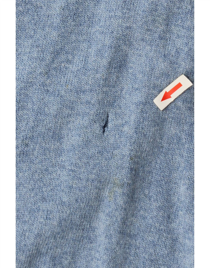 Marks & Spencer Herren Blue Harbour Pullover mit V-Ausschnitt, Größe L, Blau meliert
