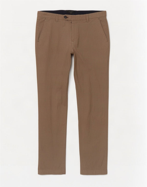 Gerade Anzughose für Herren von Ted Baker, W34, L32, Beige, Baumwolle
