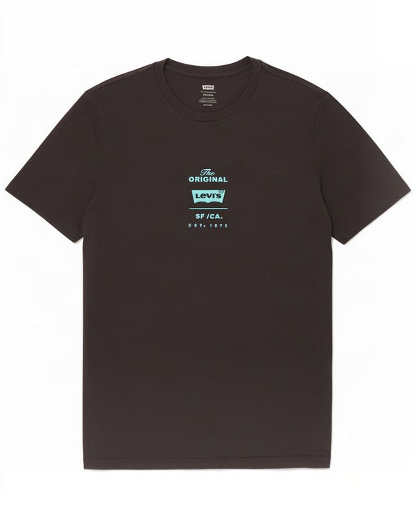 Levi's Damen Grafik-T-Shirt-Oberteil UK 6 XS Schwarz Baumwolle