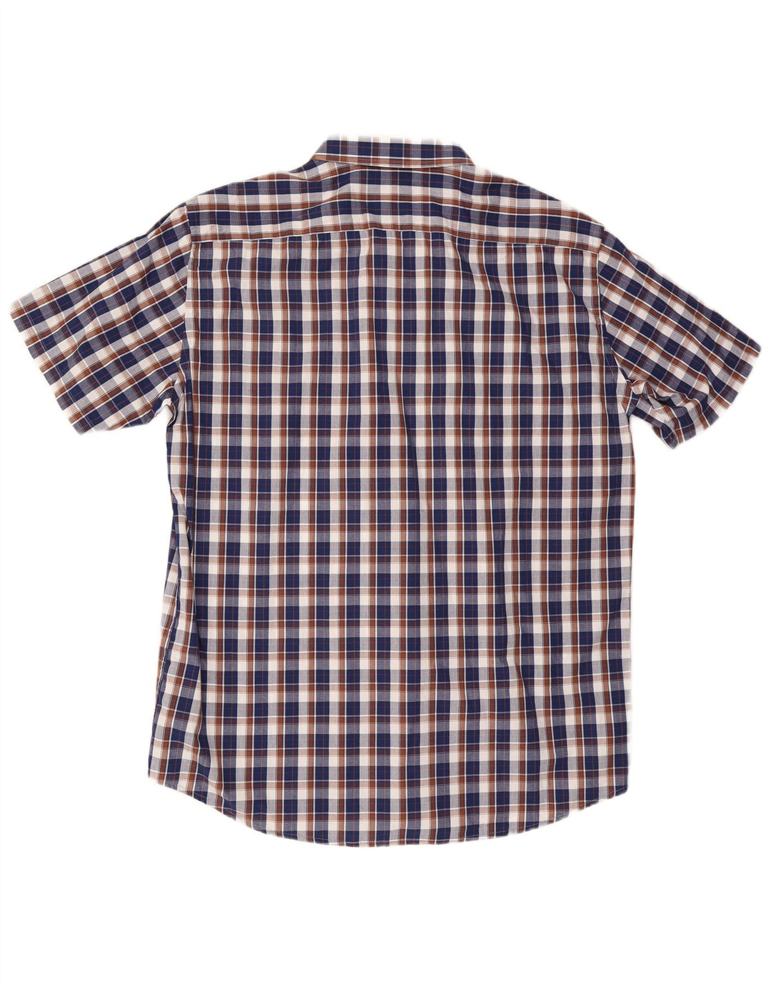 Carrera Herren Kurzarm-Hemd mit normaler Passform, 2XL, Marineblau kariert