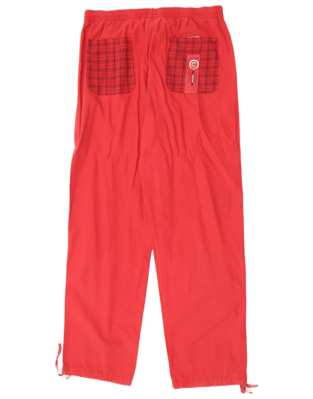 Think Pink Herren-Hose, gerade, Größe L, W34, L33, rot kariert, Baumwolle