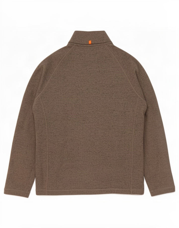 John Lewis Herren-Sweatshirt mit Knopfkragen, groß, grau geflecktes Polyester