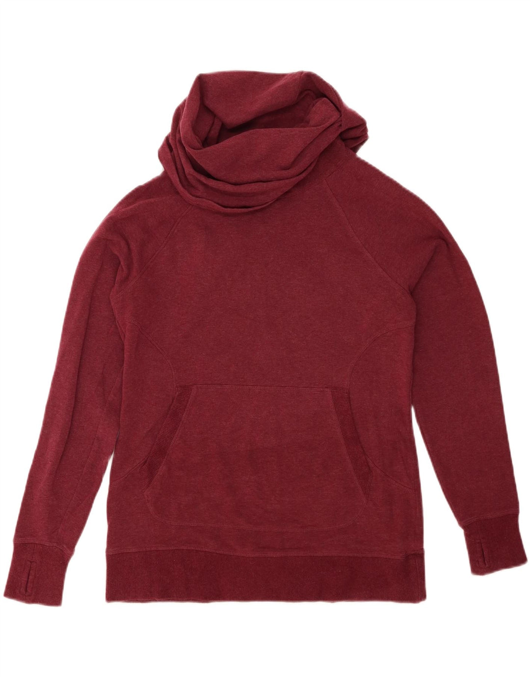 L.L.Bean Damen-Sweatshirt mit Rundhalsausschnitt, UK 14, mittelgroß, Burgunderrot, Baumwolle