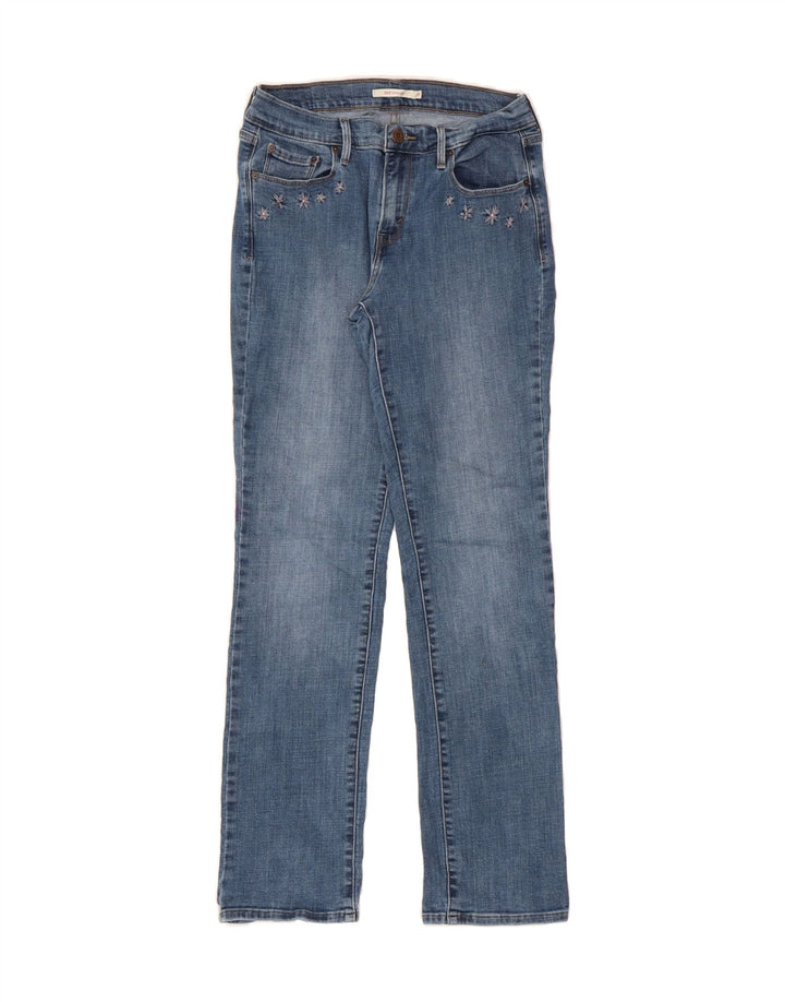 LEVI'S Womens 505 Straight Jeans W28 L30  Blue Floral Vintage Levi's and Second-Hand Levi's from Messina Hembry 