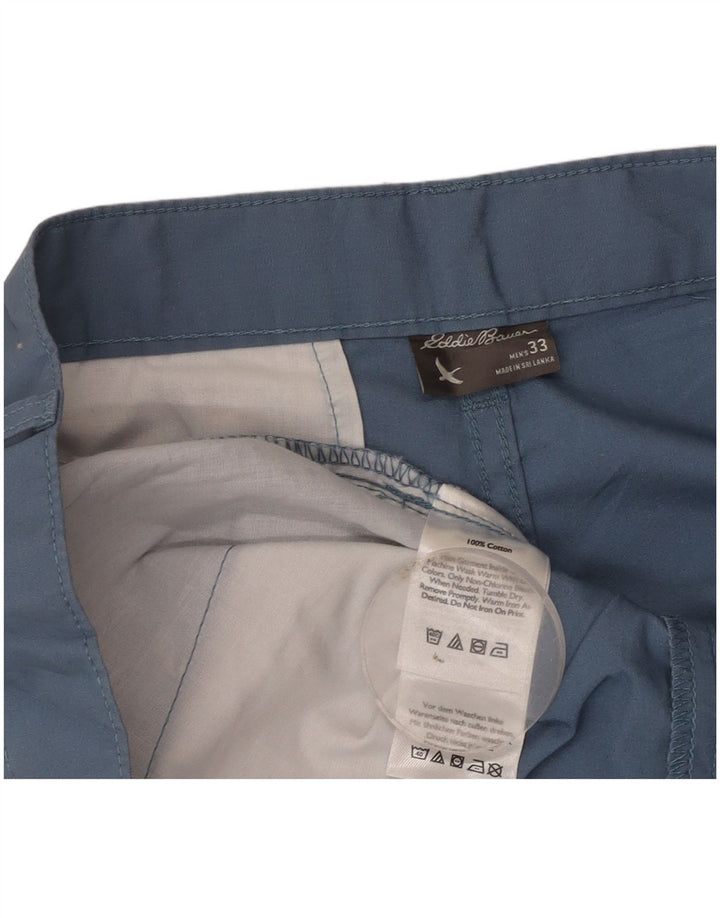 Eddie Bauer Herren Chinoshorts W33 mittelblaue Baumwolle