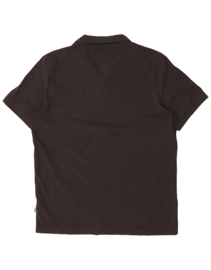 PUMA Herren-Poloshirt, groß, schwarze Baumwolle