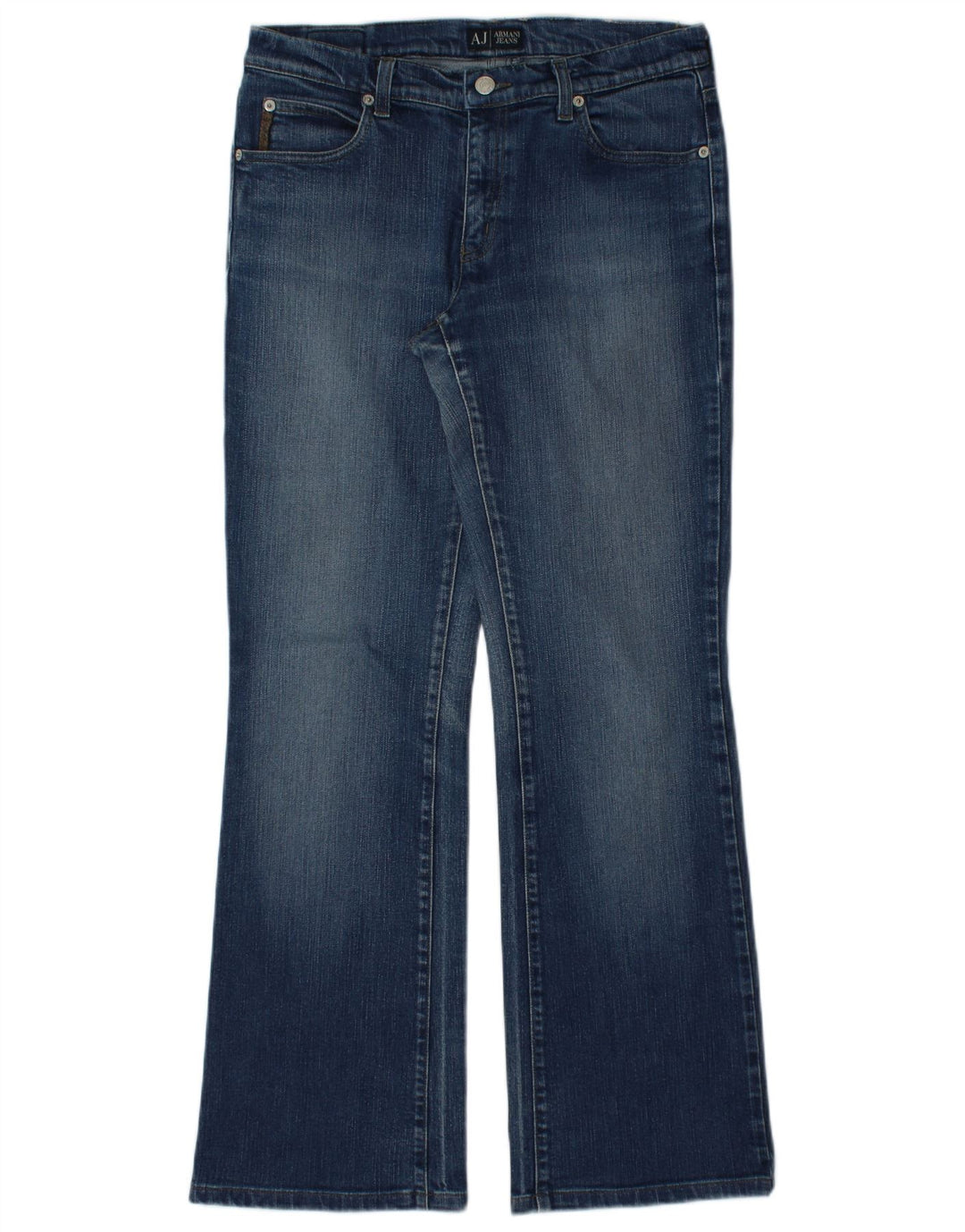 Armani Damen Bootcut Jeans W31 L30 Blaue Baumwolle