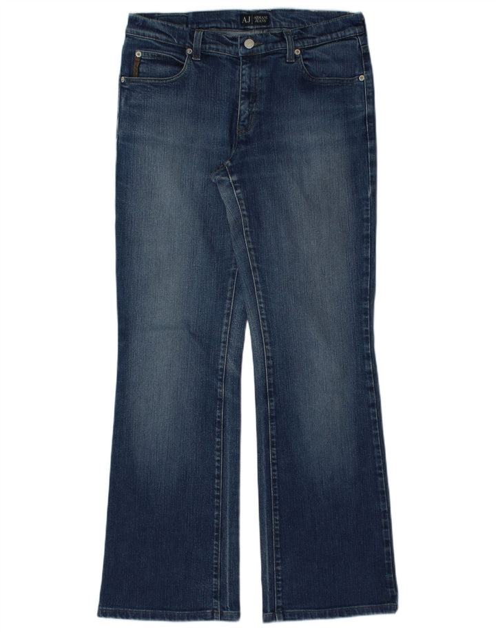 Armani Damen Bootcut Jeans W31 L30 Blaue Baumwolle