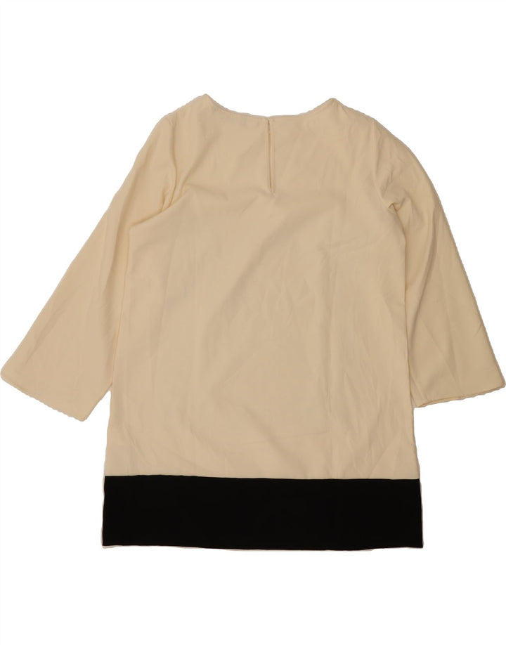 ZARA Womens Graphic Top 3/4 Sleeve UK 16 Large Beige Polyester Vintage Zara and Second-Hand Zara from Messina Hembry 