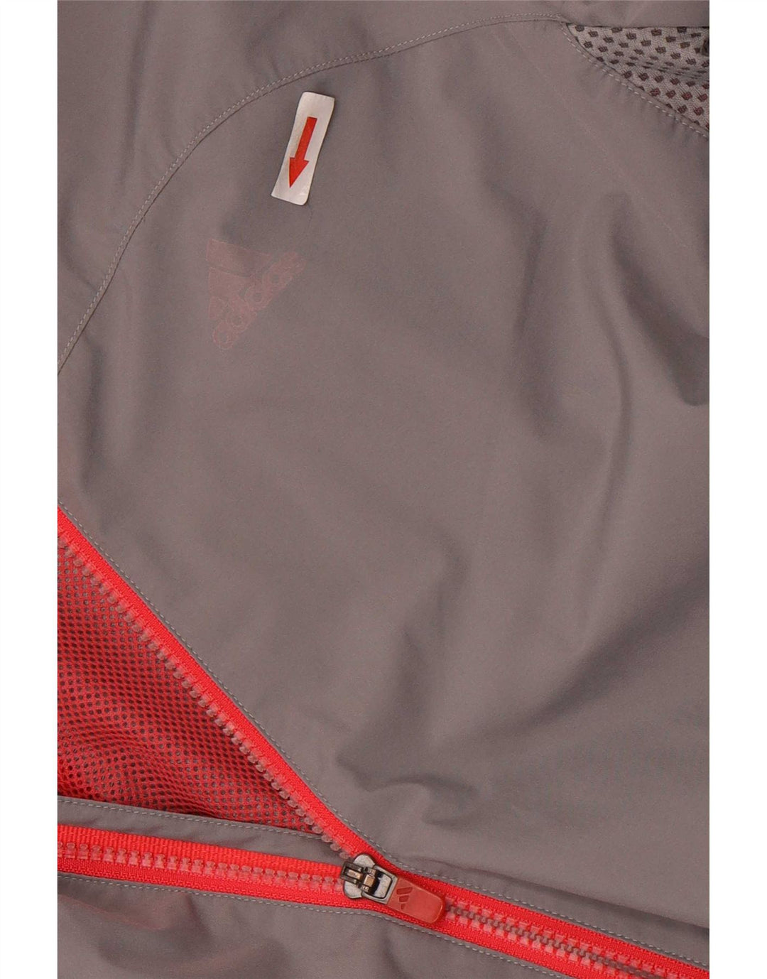 Adidas Damen-Trainingsanzug-Top-Jacke, UK 16, großes graues Colourblock-Polyester