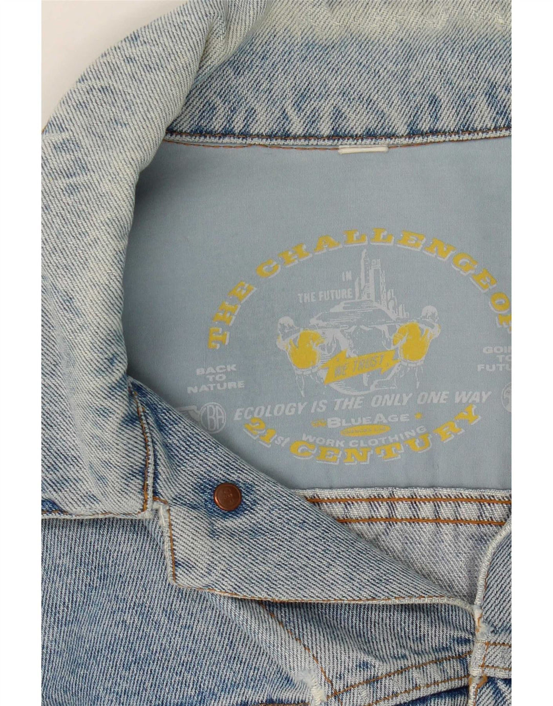 Vintage Damen Jeansjacke UK 16 Groß Blau