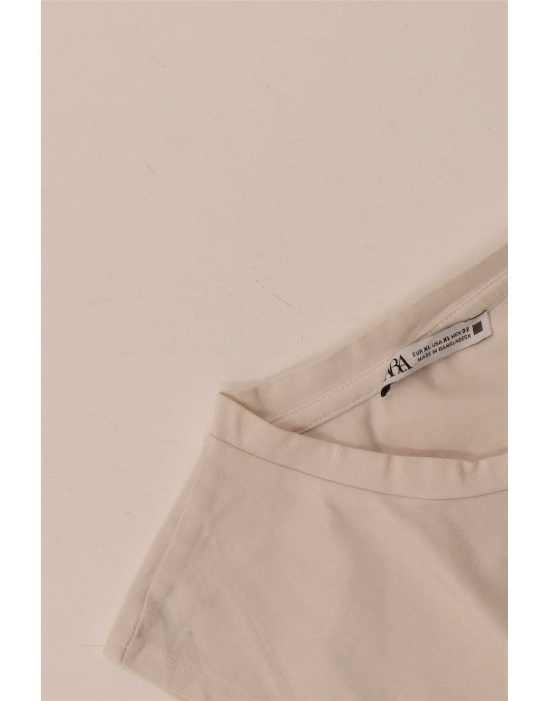 Zara Damen Crop Vest Top UK 18 XL Weiß