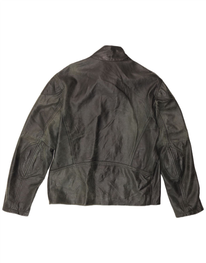 Vintage Herren Lederjacke IT 50 Großes graues Leder