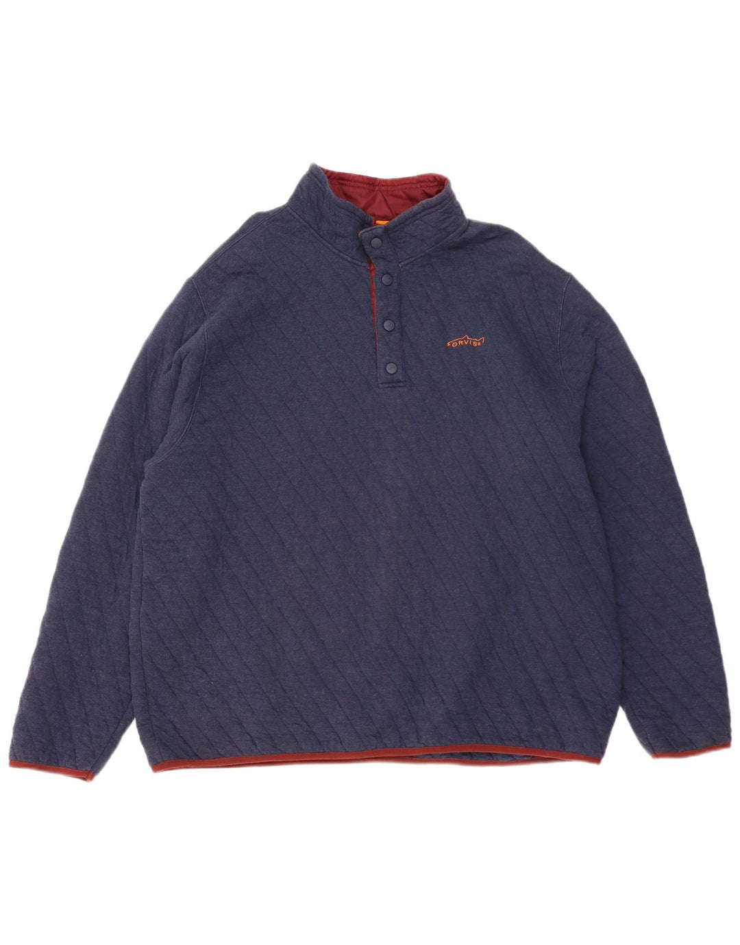 ORVIS Herren-Sweatshirt mit Knopfkragen, XL, marineblau, Baumwolle