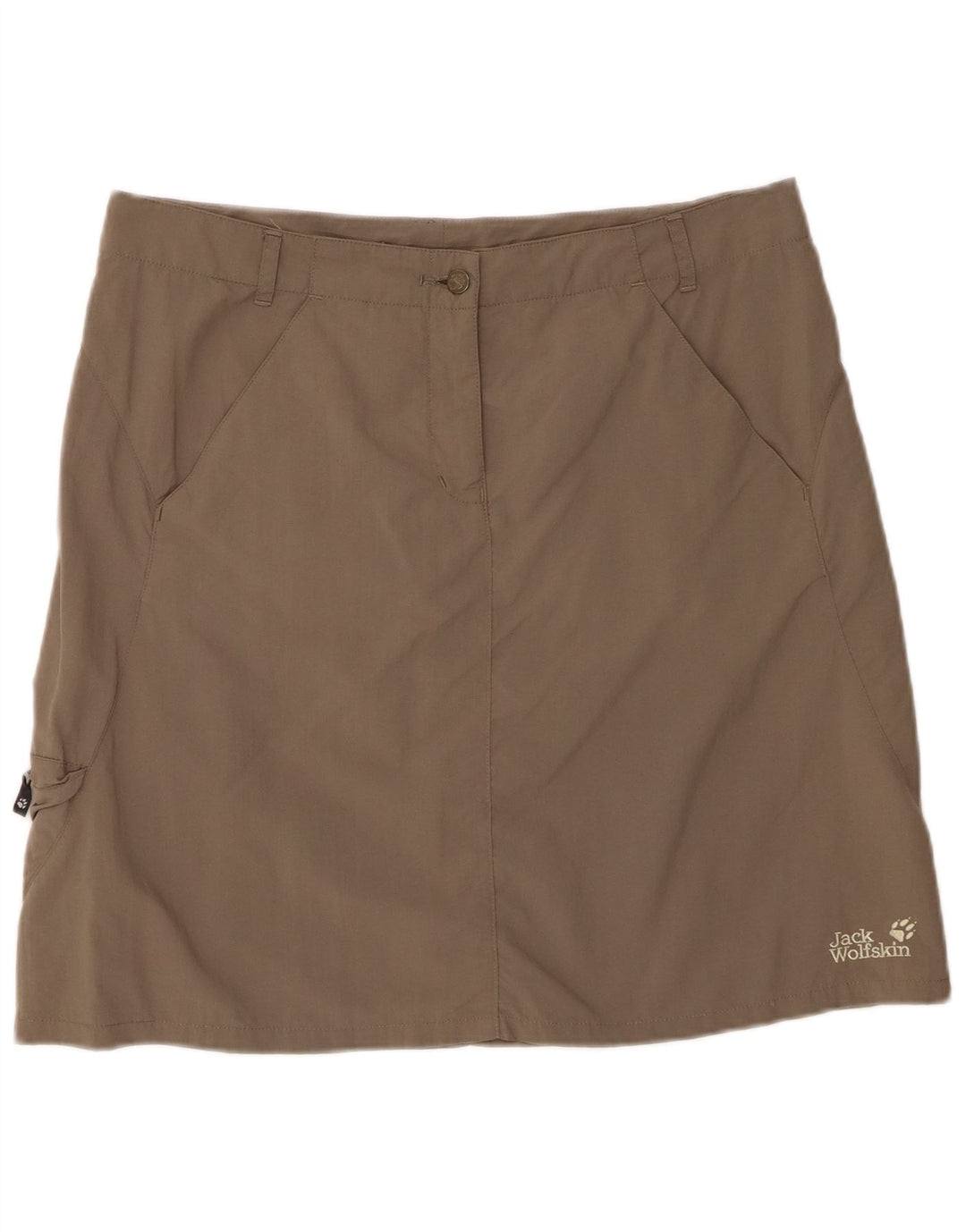 JACK WOLFSKIN Damen Mini-Cargorock UK 14/16 Large W34 Graues Polyamid