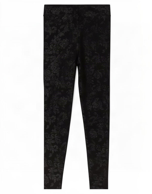 Marks & Spencer Damen Leggings UK 8 Small Schwarz geblümte Viskose