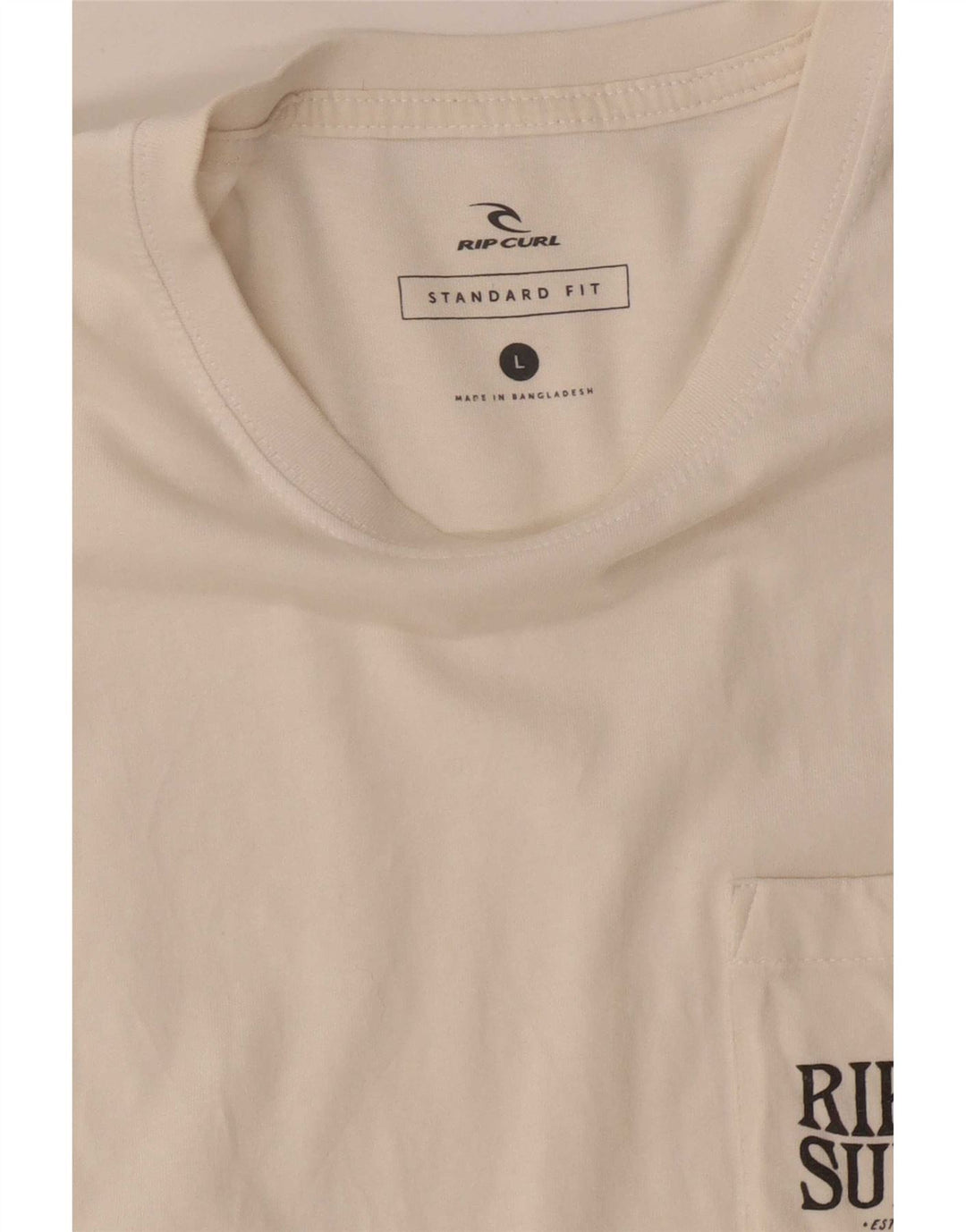 Rip Curl Herren-T-Shirt mit Standard-Passform, Grafik, Größe L, Weiß