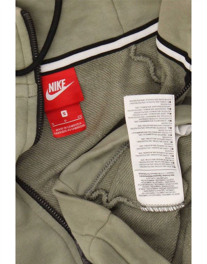 Nike Herren-Kapuzenpullover mit Reißverschluss, Größe S, Khaki, Baumwolle