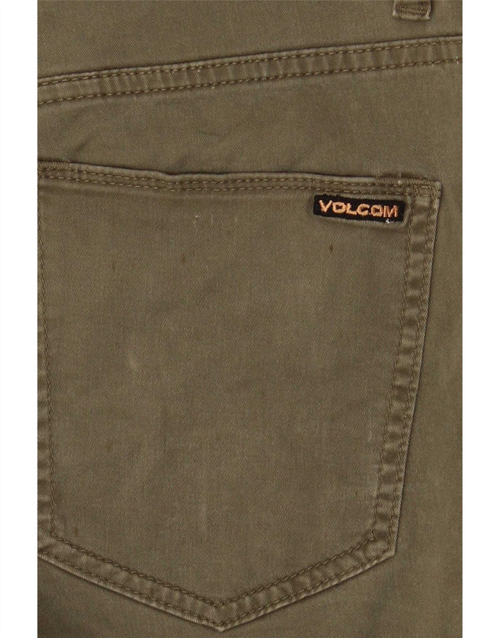 Volcom Herren Solver Denim Shorts W30 Medium Khaki Baumwolle