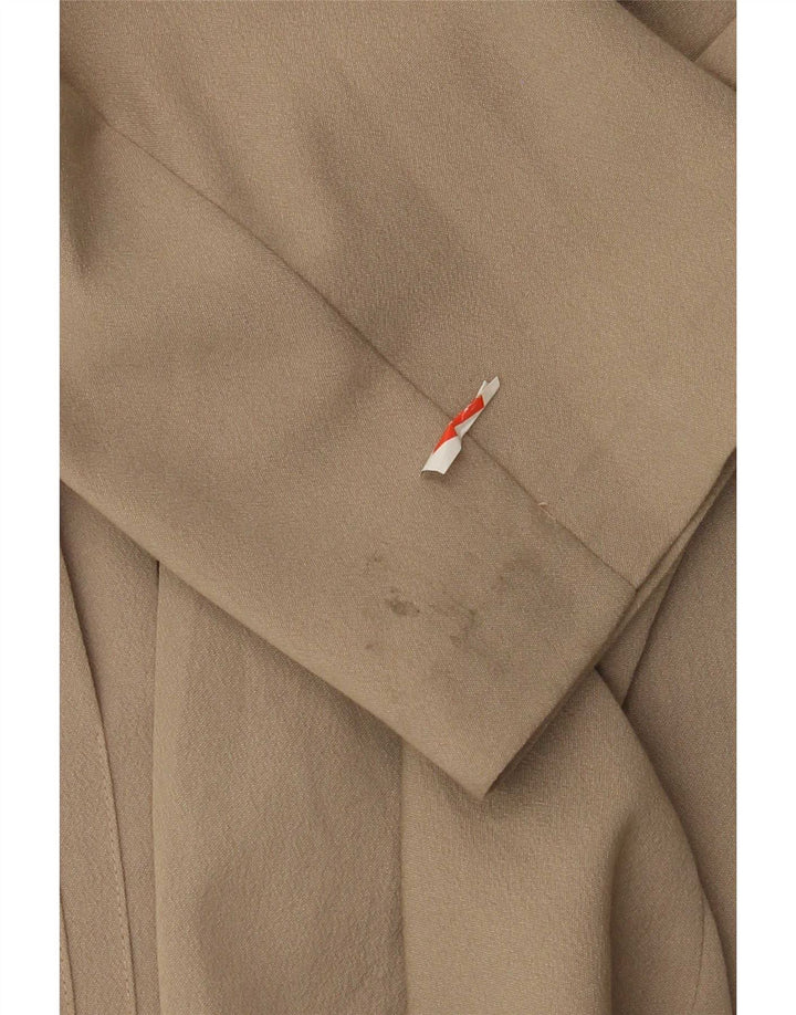 Vintage Herren 1 Knopf Blazer Jacke UK 38 Mittelbeige Viskose