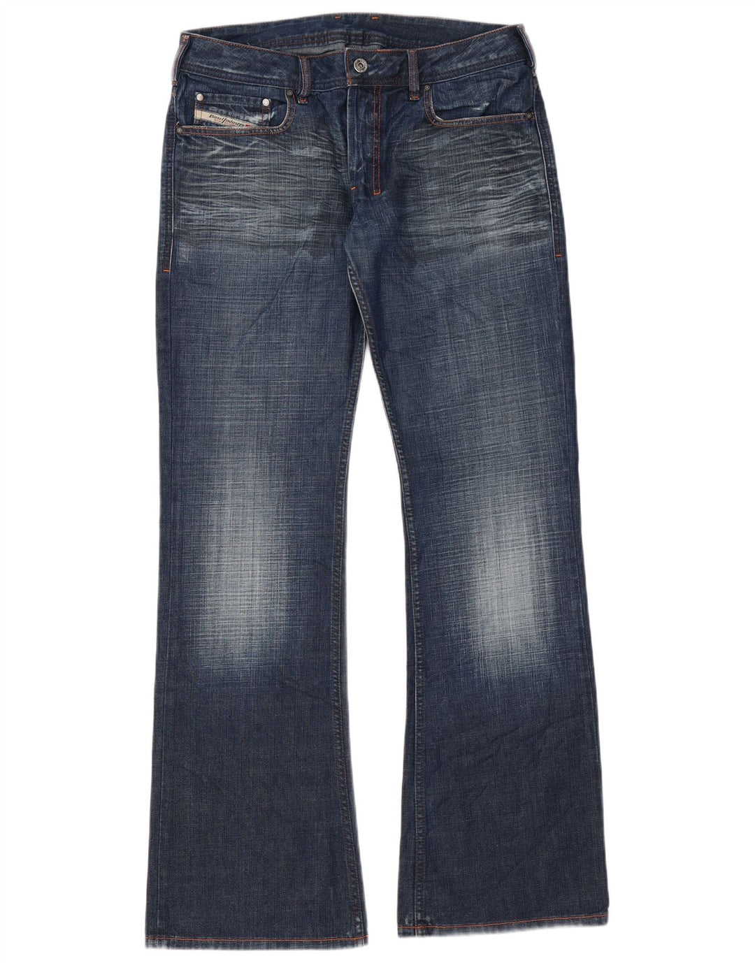 Diesel Damen Bootcut Jeans W32 L34 Blaue Baumwolle
