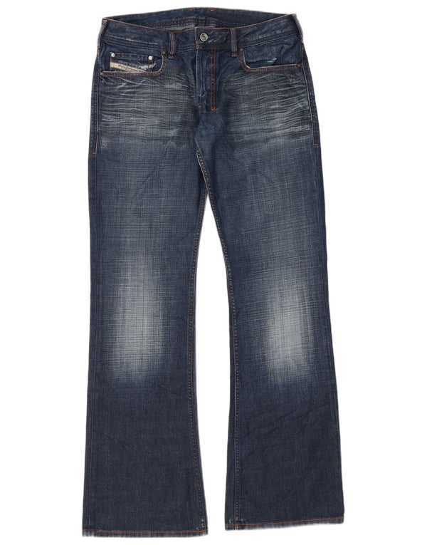 Diesel Damen Bootcut Jeans W32 L34 Blaue Baumwolle