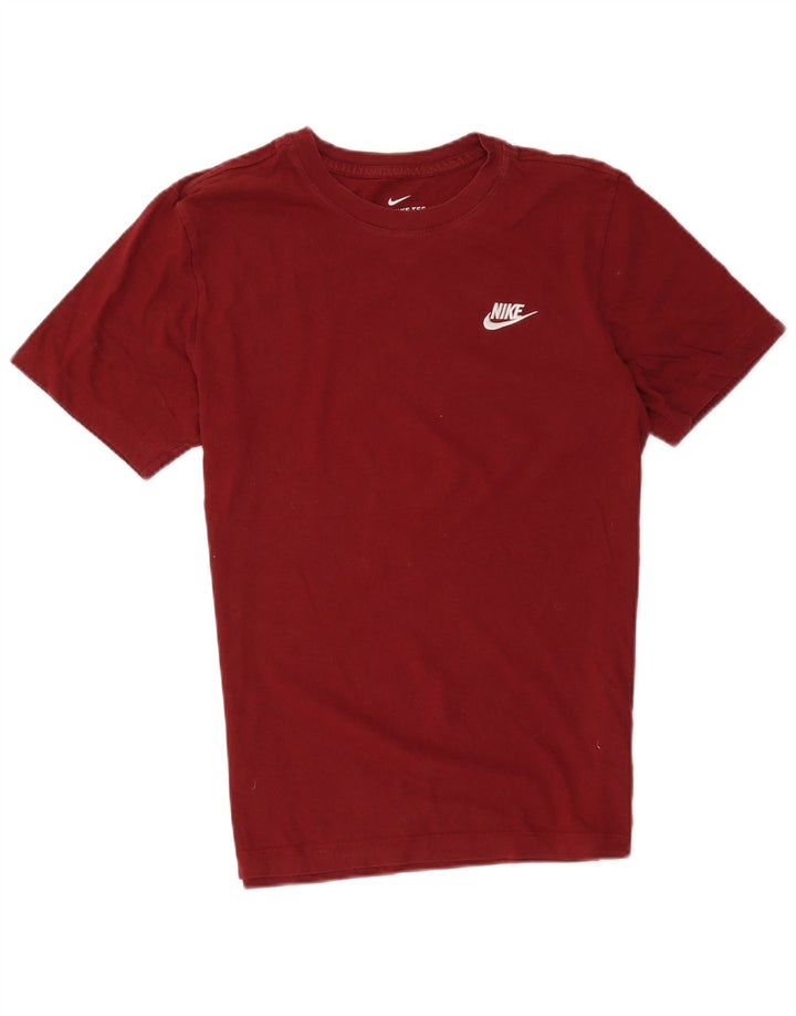 Nike Herren T-Shirt Top aus mittelroter Baumwolle