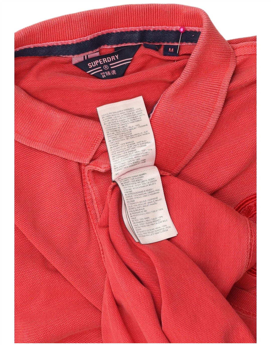 Superdry Herren-Poloshirt aus mittelroter Baumwolle