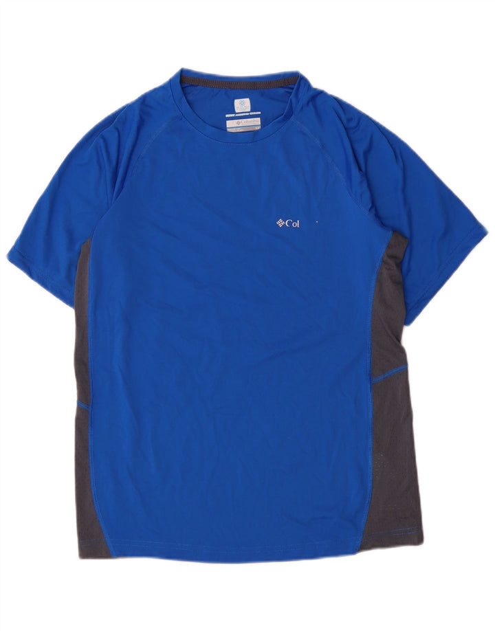 Columbia Herren Omni-Freeze Zero T-Shirt Top Small Blue Colourblock Polyester