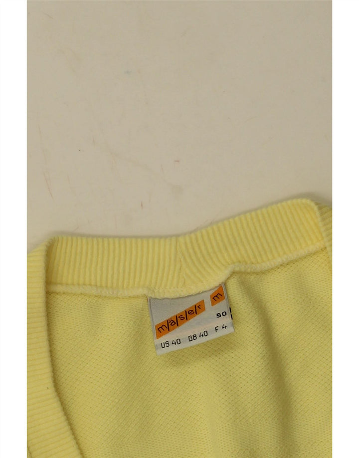 Maser M Herren Weste Tank Top UK 40 Mittelgelbe Baumwolle
