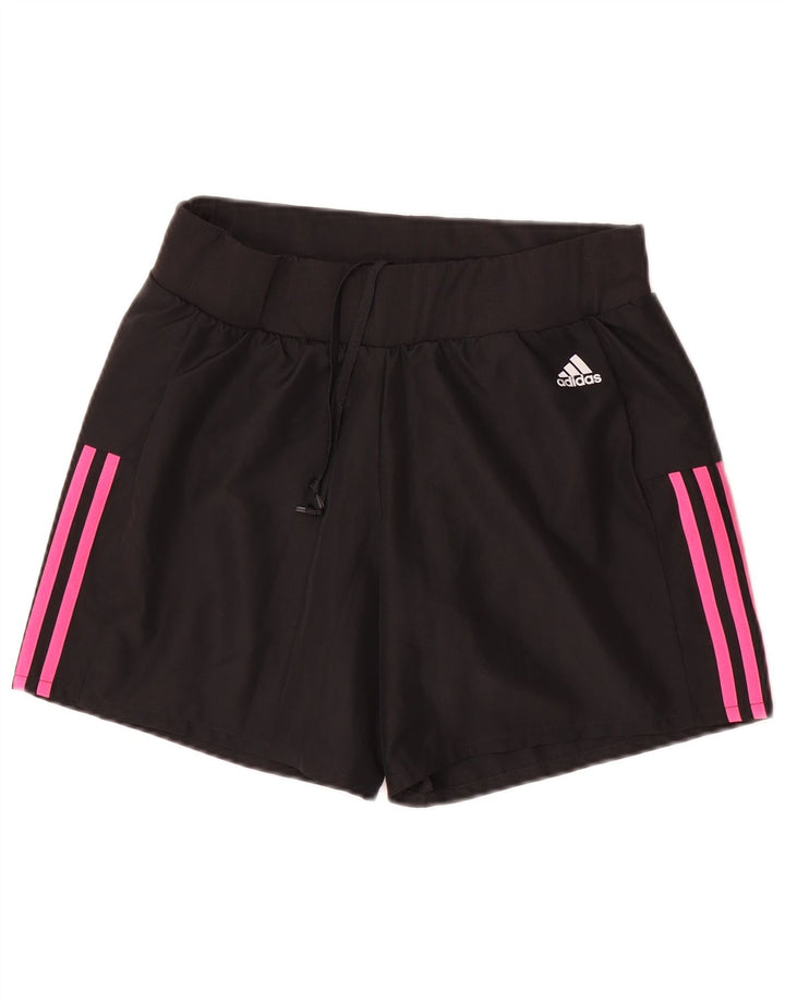 Adidas Damen Sportshorts UK 10 Small Schwarz Polyester