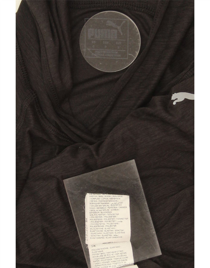 PUMA Womens Hooded Top Long Sleeve UK 10 Small Black Polyester Vintage Puma and Second-Hand Puma from Messina Hembry 