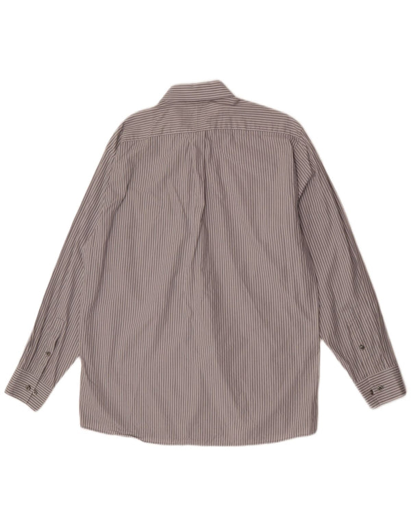 Michael Kors Mens Shirt Size 16 1/2 Large Grey Striped Cotton