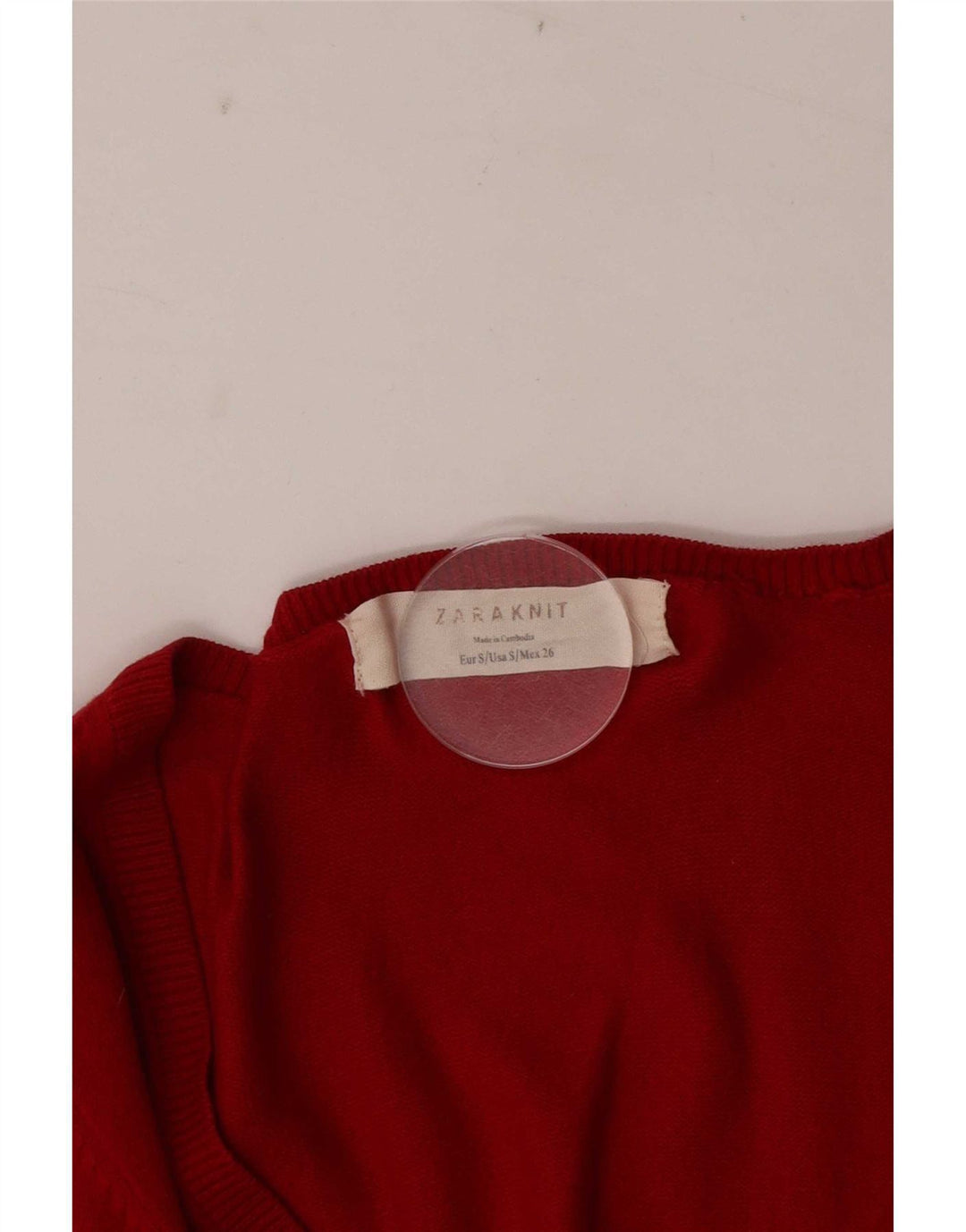 Zara Damen-Cardigan-Pullover UK 10 Small Rot