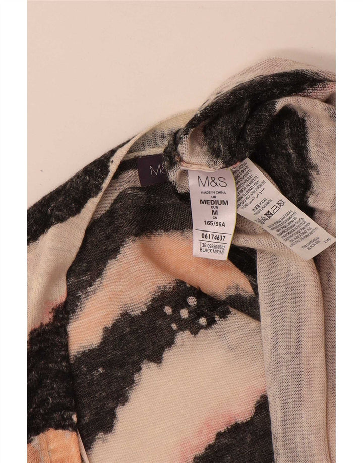 Marks & Spencer Damen-Strickjacke mit 3/4-Ärmeln, UK-Gr. 14, Mittelschwarz