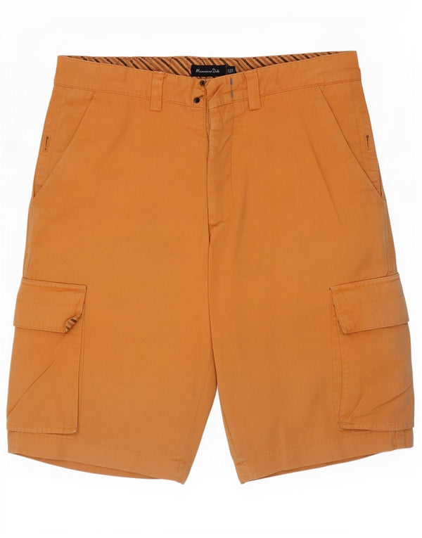 Massimo Dutti Herren Cargoshorts EU 42 Large W32 Orange Baumwolle