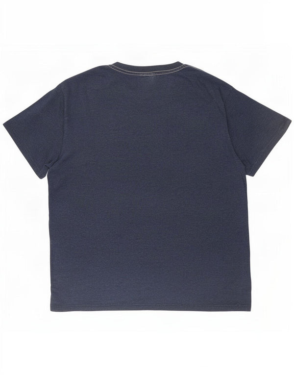 Weird Fish Herren Grafik T-Shirt Top 3XL Marineblau Baumwolle