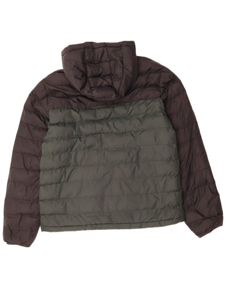 MOUNTAIN WAREHOUSE Wattierte Herrenjacke mit Kapuze, UK 40, Größe L, Grün, Farbblock