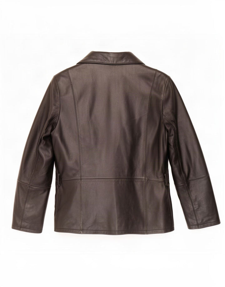 Conbipel Damen Lederjacke IT 42 Medium Schwarz