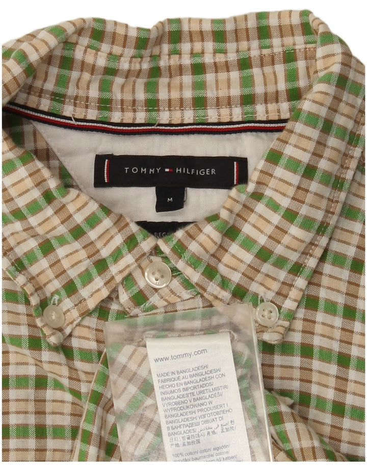 Tommy Hilfiger Herren-Flanellhemd, mittelgrün, kariert, Baumwolle