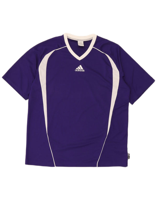 Adidas Herren Clima 365 T-Shirt Top Large Lila Colourblock Polyester