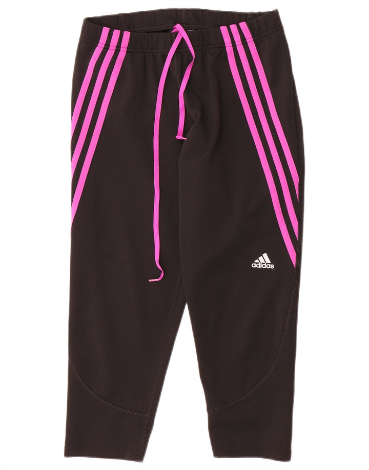 Adidas Damen Crop Trainingshose UK 12/14 Mittelschwarzes Polyester