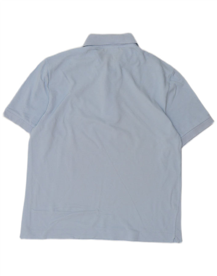 Lacoste Herren-Poloshirt, Größe 4, mittelblaue Baumwolle