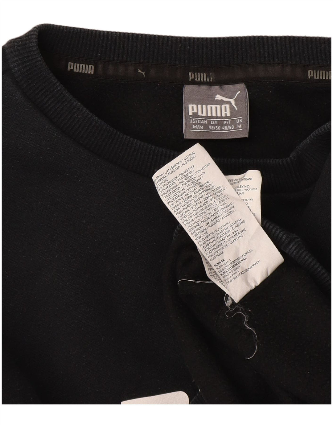 Puma Herren Grafik-Sweatshirt-Pullover aus mittelschwarzer Baumwolle