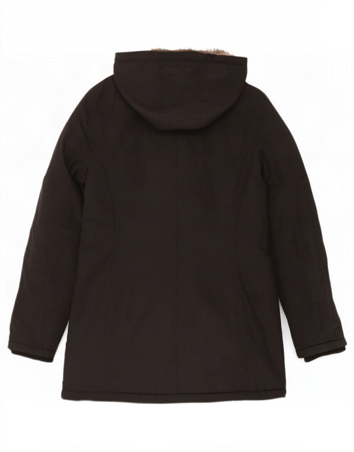 Refrigue Damen-Sherpa-Parka mit Kapuze, UK 10, Größe S, Schwarz, Polyester